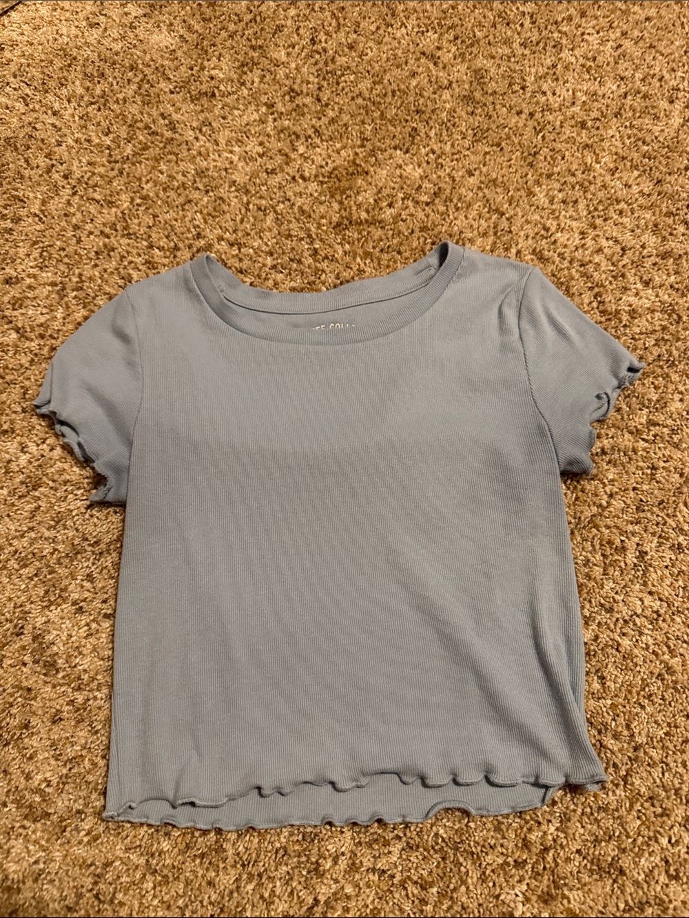 Aeropostale Light Blue Short Sleeve Ribbed Tee